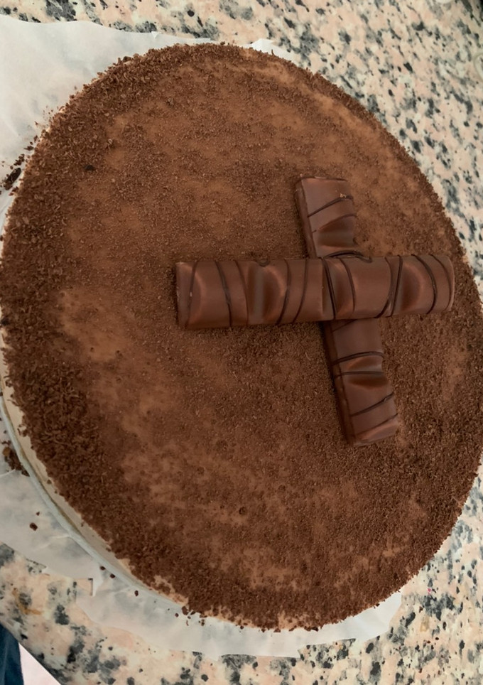Una foto de Tarta de kinder bueno