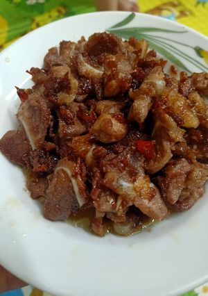 Hình của món Sụn chưng mắm tôm.