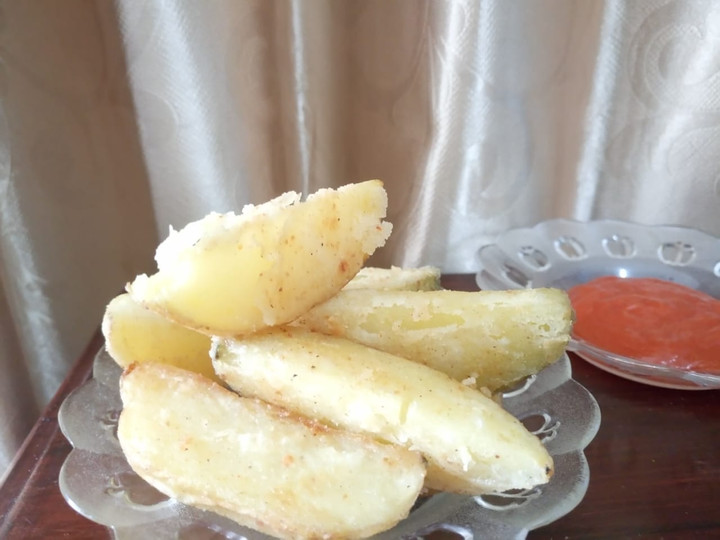Resep Potato Wedges Goreng sederhana, Bikin Ngiler