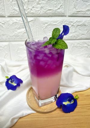 Foto resep Lychee Butterfly Pea