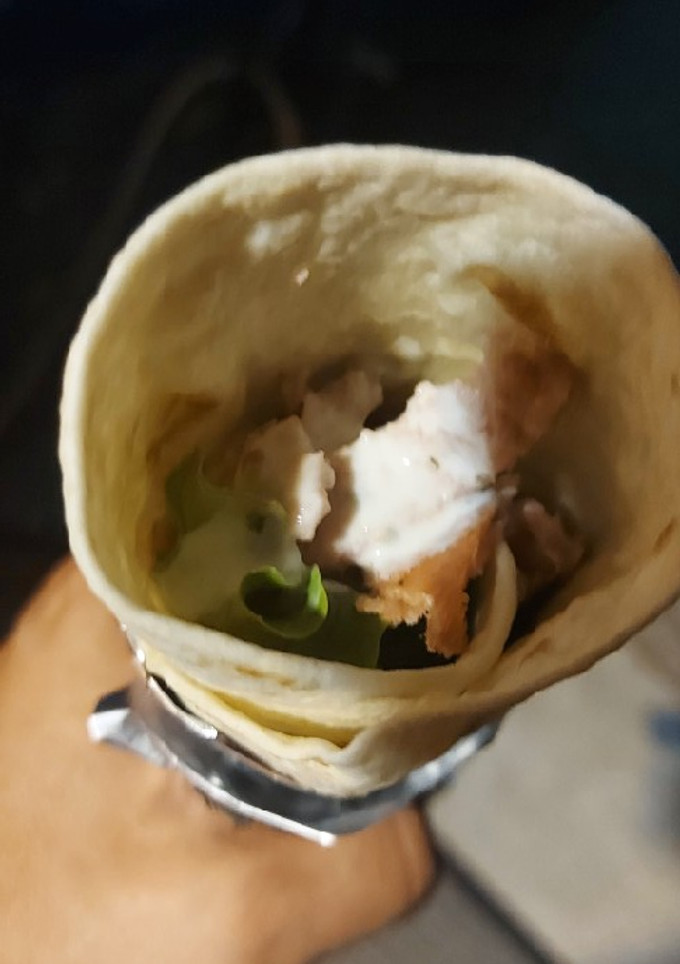 Una foto de "kebab" casero