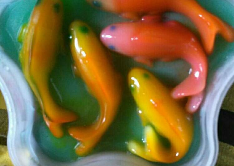 Bahan 🐠 Agar2 jelly ikan koi 🐠 | Cara Masak 🐠 Agar2 jelly ikan koi 🐠 Yang Enak Banget