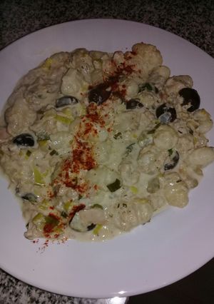Una foto de Ñoquis con crema marinera