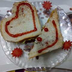 A picture of Masala paneer sandwich.