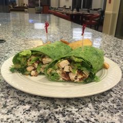 A picture of Lisbeth's Chicken Caesar Wrap.