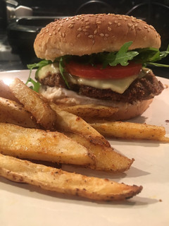 Φωτογραφία της συνταγής Veggie burger με φακές και μανιτάρια