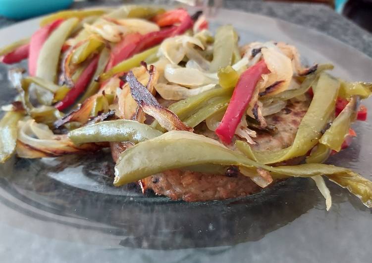 Hamburguas veg con pimientos #recetasfit