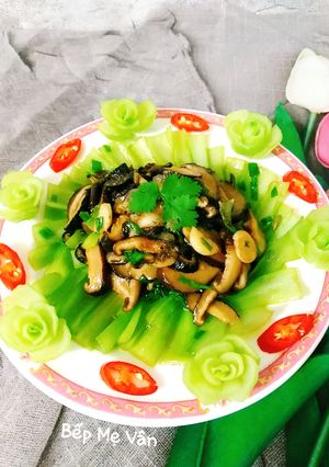 Hình của món Cải thìa xốt nấm đông cô.