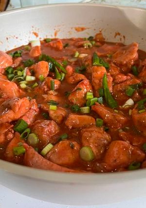 A picture of Hakka chilli chicken.