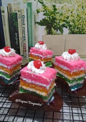 Foto resep Rainbow Cake Kukus