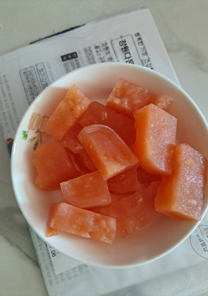 Hình của món Thạch dưa hấu.
