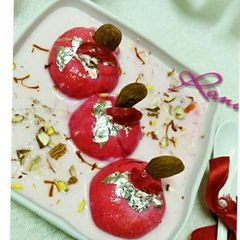 Rose Rasmalai A picture of Rose Rasmalai.
