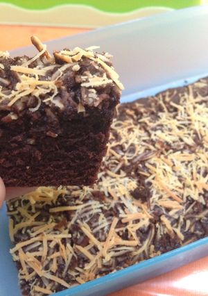 Foto resep Choco cheese chewy brownies
