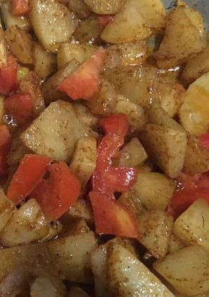 A picture of Masala Aloo Tomato.
