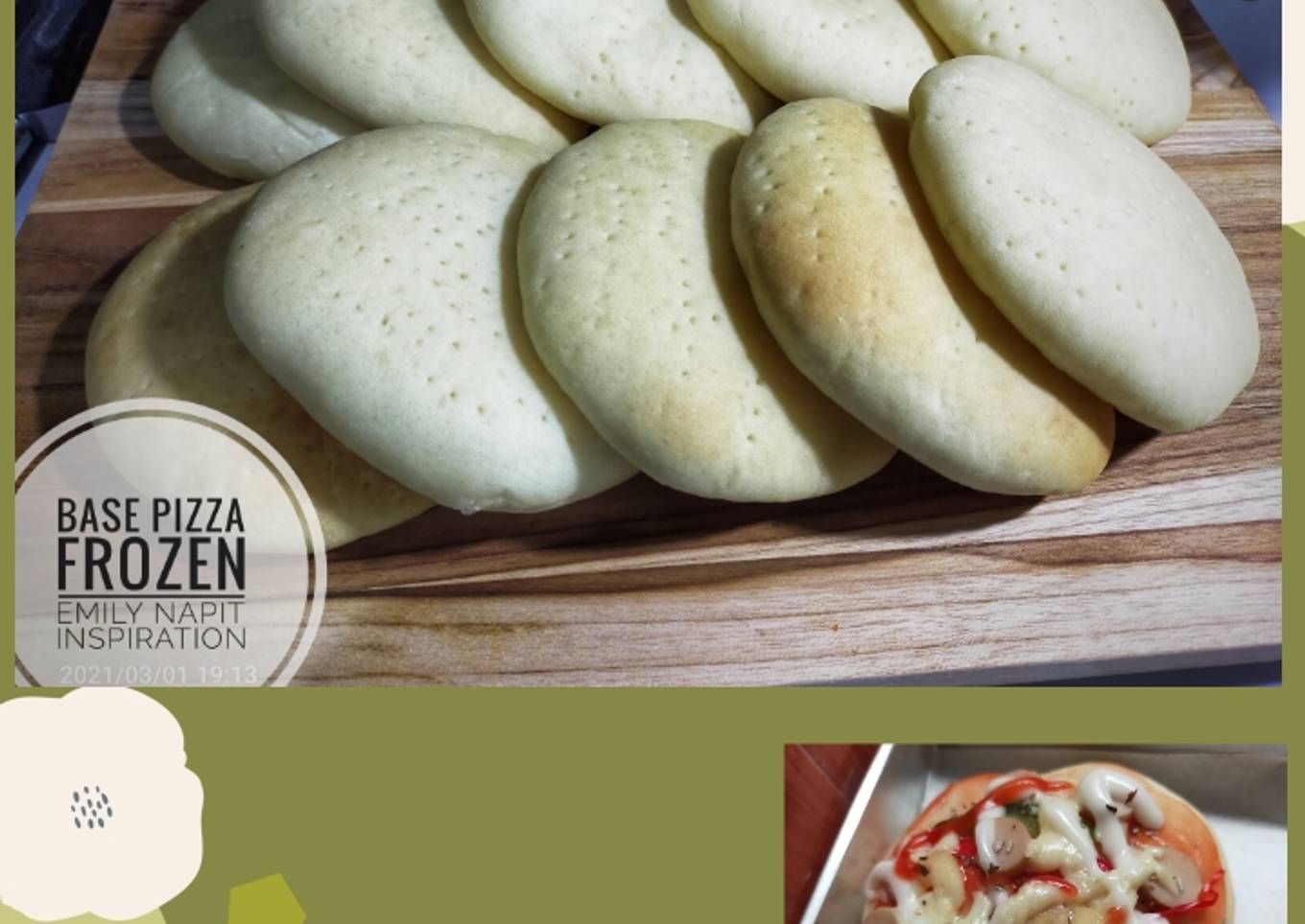Base pizza mini frozen