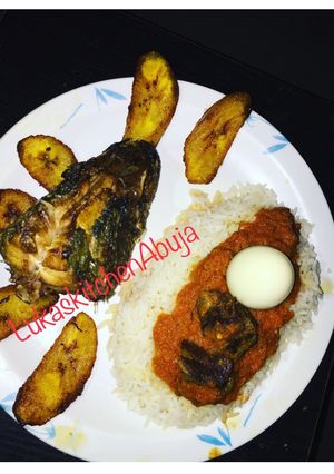 A picture of Easy White Rice with Beef Stew Recipie.
