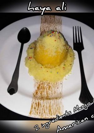 A picture of 2 ingredients Mango dessert ball.