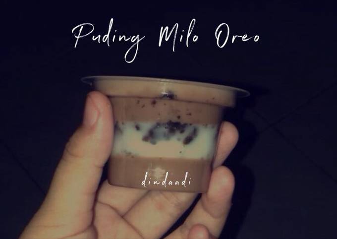 Puding Milo Oreo