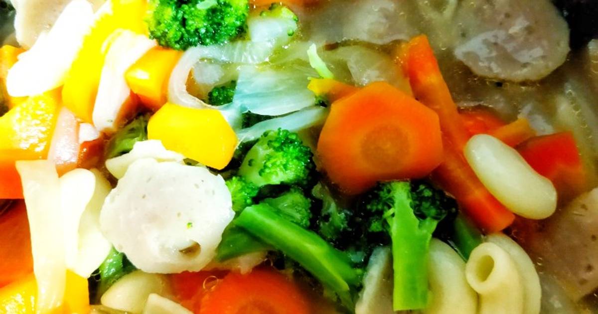 Resep Sup Makaroni Sayur (MPASI 12+) oleh Dapur Mommisha Cookpad