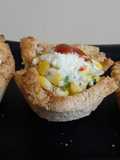 Colourful Cheesy Sweet Corn Bread katori