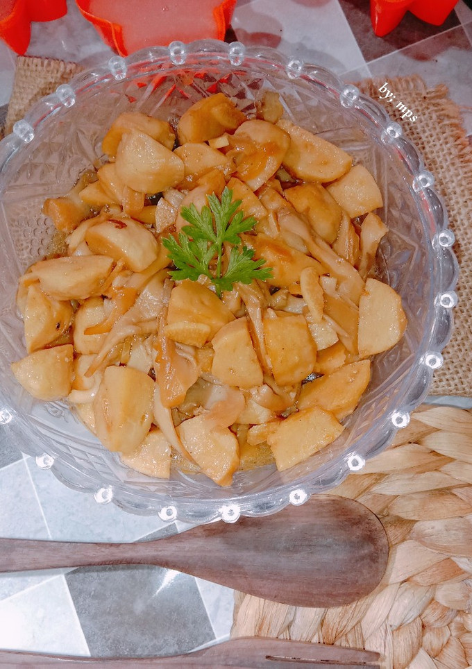 Foto resep Tumis Jamur Baso Teh Buah Naga