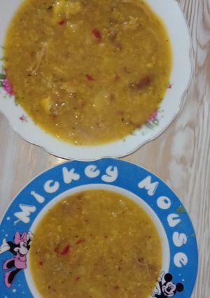 عکسی از دستور سوپ پای مرغ