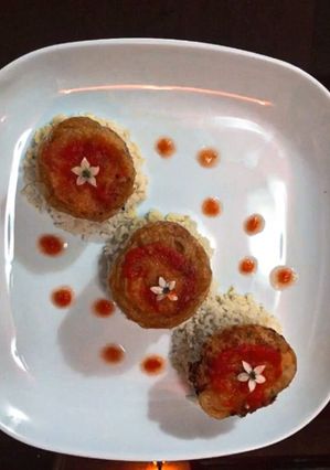 Una foto de Tortitas de camarón con arroz