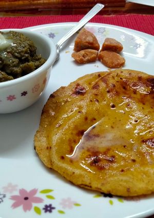 A picture of Himachal style Sarson ka saag.