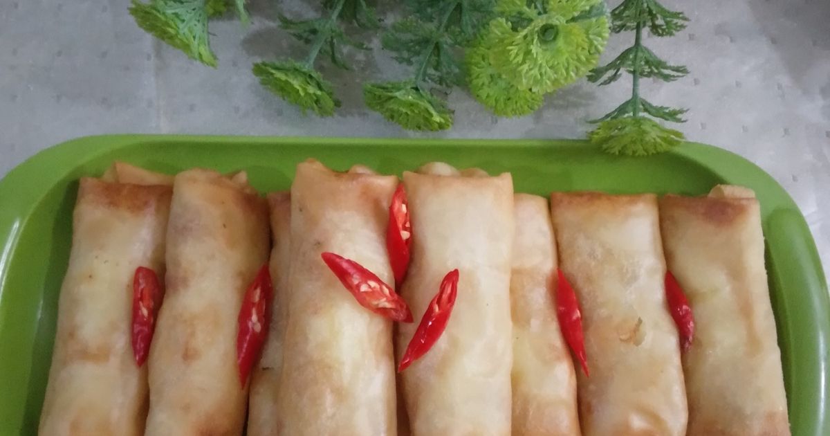 Lumpia spaghetti carbonara