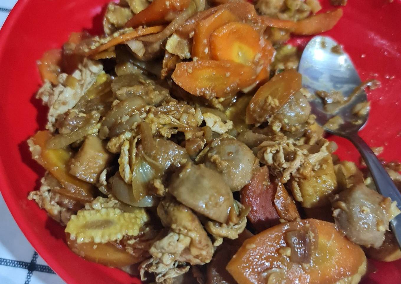 Capcay goreng seperti lauk nasi gila