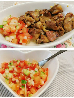 香嫩烤雞佐莎莎醬 的食譜成品照片