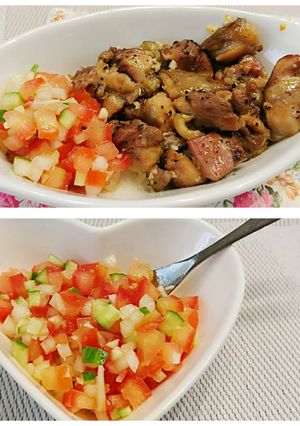 香嫩烤雞佐莎莎醬 的食譜成品照片