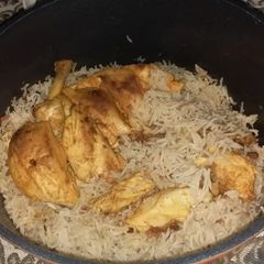 A picture of Rice with steam roast.