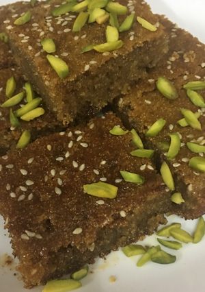 صورة لوصفة بسبوسة بالنسكافيه