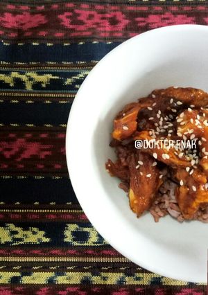 Foto resep Honey Spicy Chicken ala Kkuldak