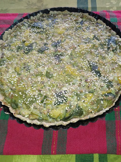 Una foto de Tarta de zapallitos c/salsa de champiñones :)