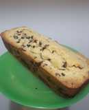 Budín de vainilla con chispas de chocolate