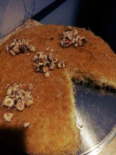 صورة لوصفة احلى صينيه كنافه بالقشطه والبندق😋
