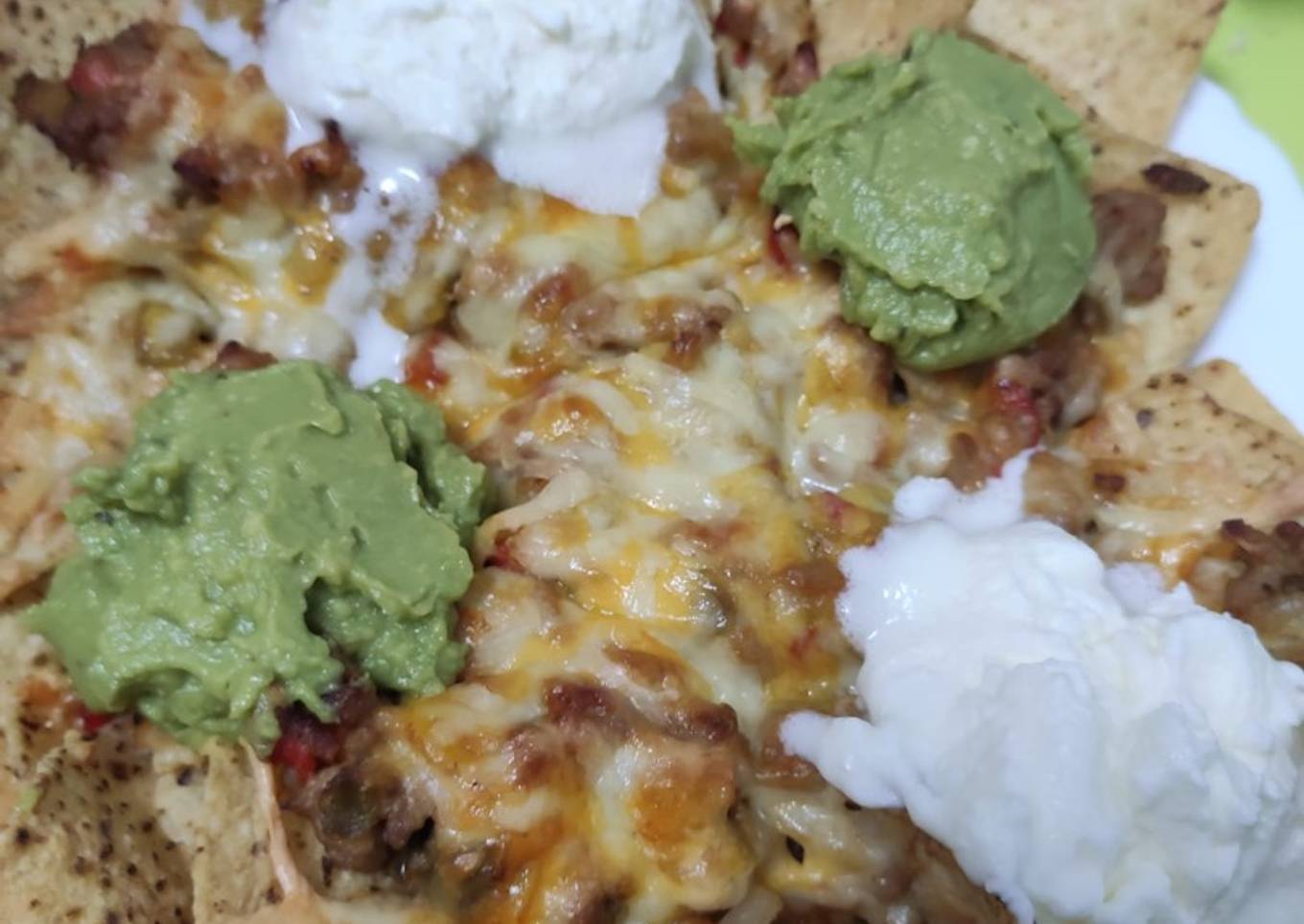Nachos con carne picada