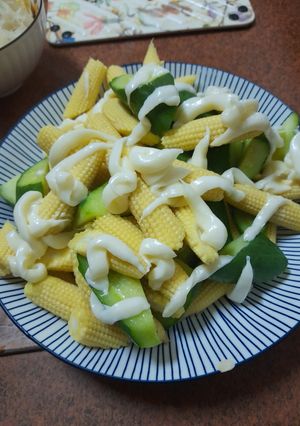 涼拌玉米筍沙拉 的食譜成品照片
