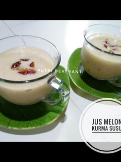Foto resep Jus Melon Kurma Susu #PekanInspirasi