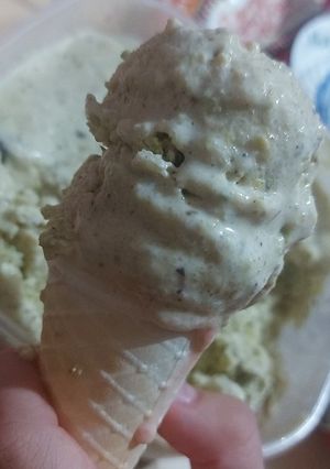 صورة لوصفة ايس كريم او بوظة بطريقة سهلة وكثير طيبة 😋