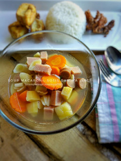 Foto resep Sup Macaroni, sosis dan Ma Ling