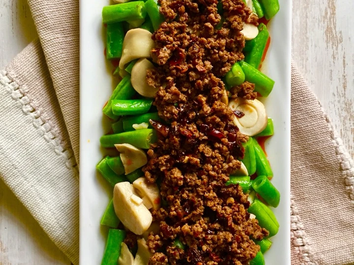 Cara Mudah Membikin Resep  Cah Buncis Daging Cincang cabai kering yang Lezat Sekali, Enak