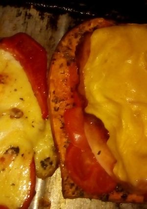 Una foto de Calabaza y morrón al horno
