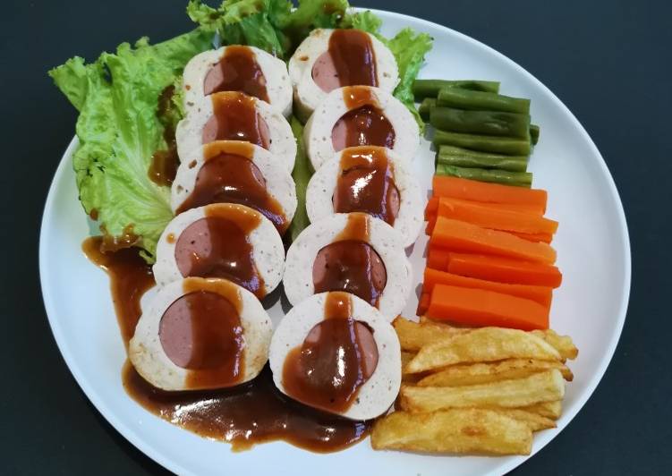 Resep Rolade ayam isi sosis 👍 yang Enak