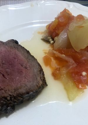 Una foto de Filete de res a la plancha