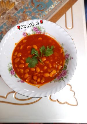 عکسی از دستور 🎀خوراک لوبیا چیتی با سیب‌زمینی و قارچ