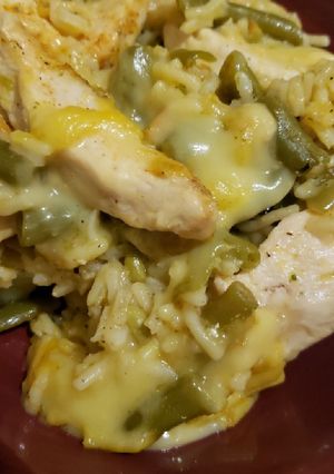A picture of One pan chicken dish.