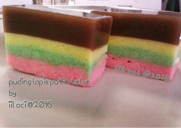 Resep Puding Lapis 🍮 Putih Telur 🐣 ala IO 😀 Anti Gagal